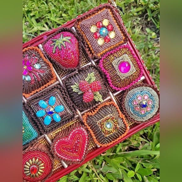 Mary Frances Sweet Indulgence Chocolate Box Bag Crossbody - Picture 3 of 11